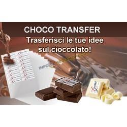 FOGLI TRASFERIBILI / CHOCOTRANSFER / CHOCO STRATO - FORMATO A4 - PER TARGHETTE E PLACCHETTE AL CIOCCOLATO - 25 Fogli