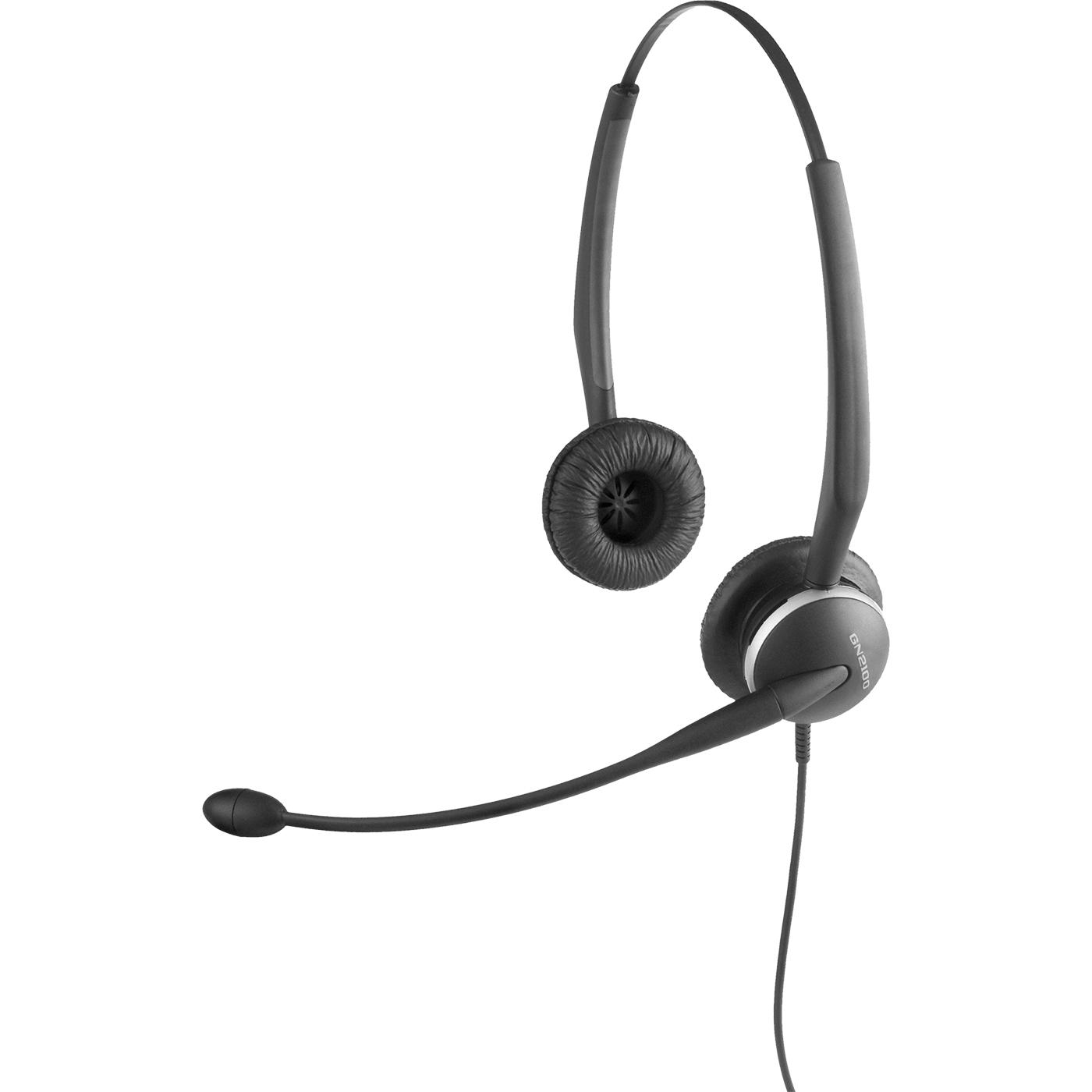 Jabra 2129-82-04 cuffia e auricolare Cablato A Padiglione Ufficio Bluetooth Nero (Jabra GN 2100 Flex-Boom Duo - Headset - on-ea