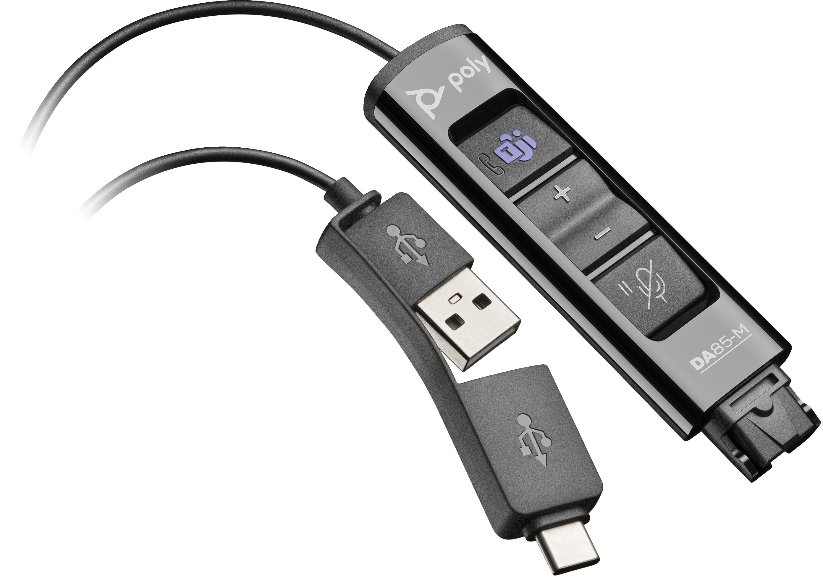 POLY Adattatore da USB a QD DA85-M (DA85-M USB Interface adapter - incl. Microsoft Teams - certificering POLY DA85-M, Interface