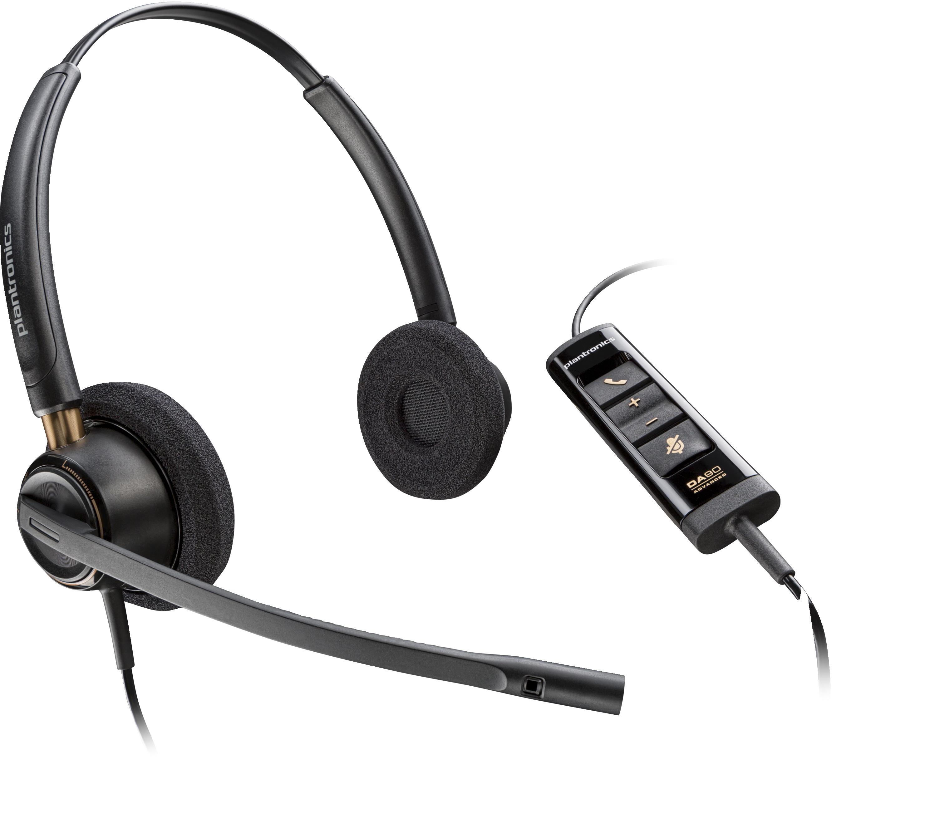 POLY Cuffia stereo EncorePro 525 con connettore USB-A, certificata per Microsoft Teams (Headset EncorePro 525 M - Headset Wired