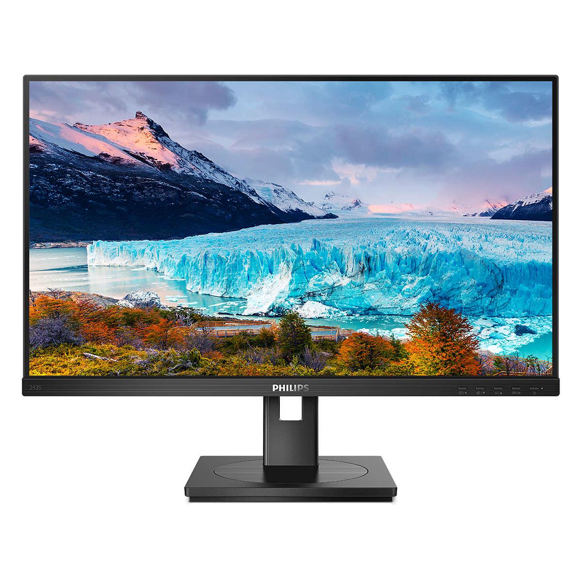 Philips S Line 243S1/00 Monitor PC 605 cm 23.8 1920 x 1080 Pixel Full HD LCD Nero (243S1 60.5CM 23.8IN IPS - 1920X1080 10001 25