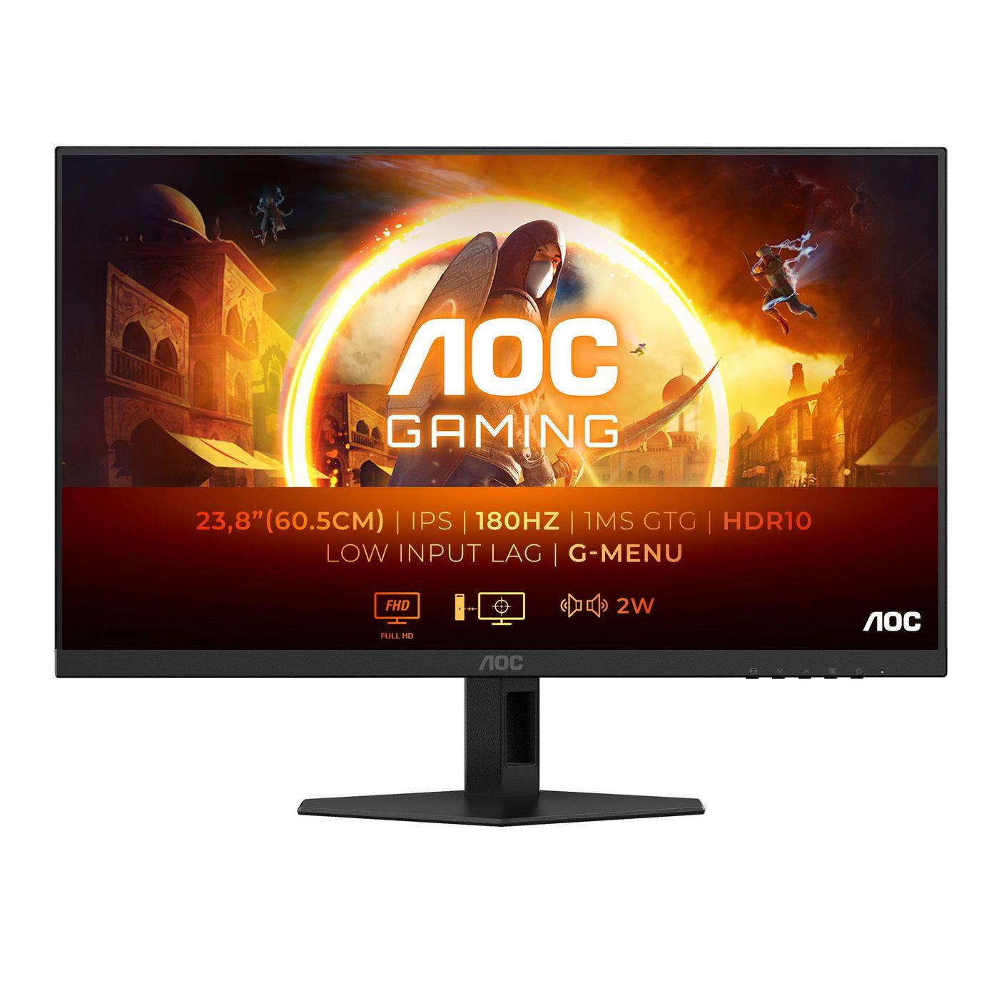 AOC 24G4XE Monitor PC 60,5 cm [23.8] 1920 x 1080 Pixel Full HD LCD Nero, Grigio (AOC 23.8 IPS MONITOR SPK 24G4XE)