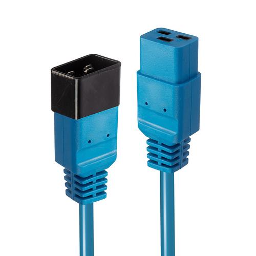 Lindy 30121 cavo di alimentazione Blu 2 m Accoppiatore C19 Accoppiatore C20 (2M EXTENSION CABLE - IEC C19 TO IEC C20 BLUE)