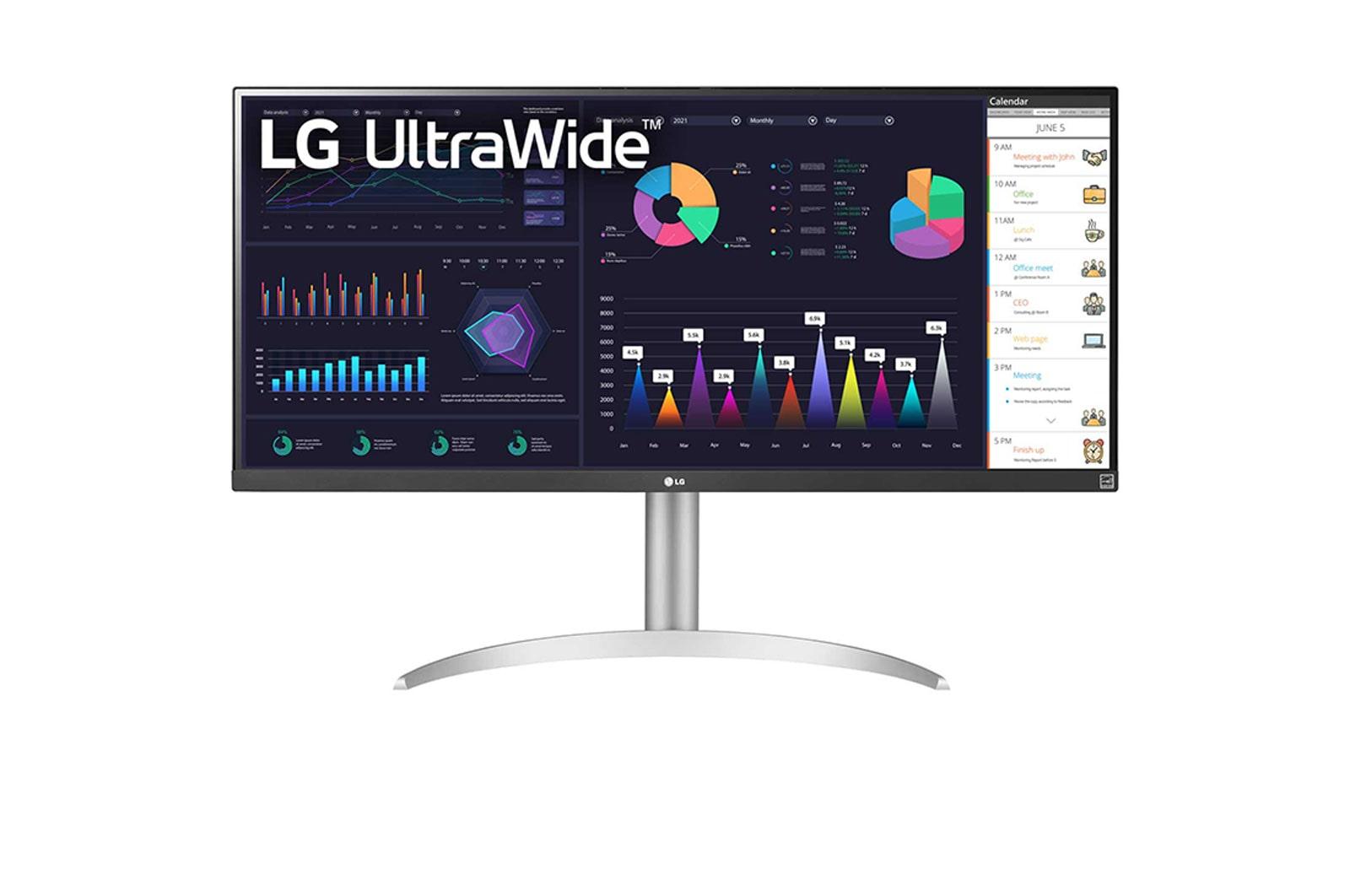 LG 34WQ650-W Monitor PC 86,4 cm (34") 2560 x 1080 Pixel 4K Ultra HD LCD Argento, Bianco