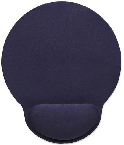 Manhattan 434386 tappetino per mouse Tappetino per mouse per gioco da computer Blu (Wrist Gel Support Pad and Mouse Mat, Blue,