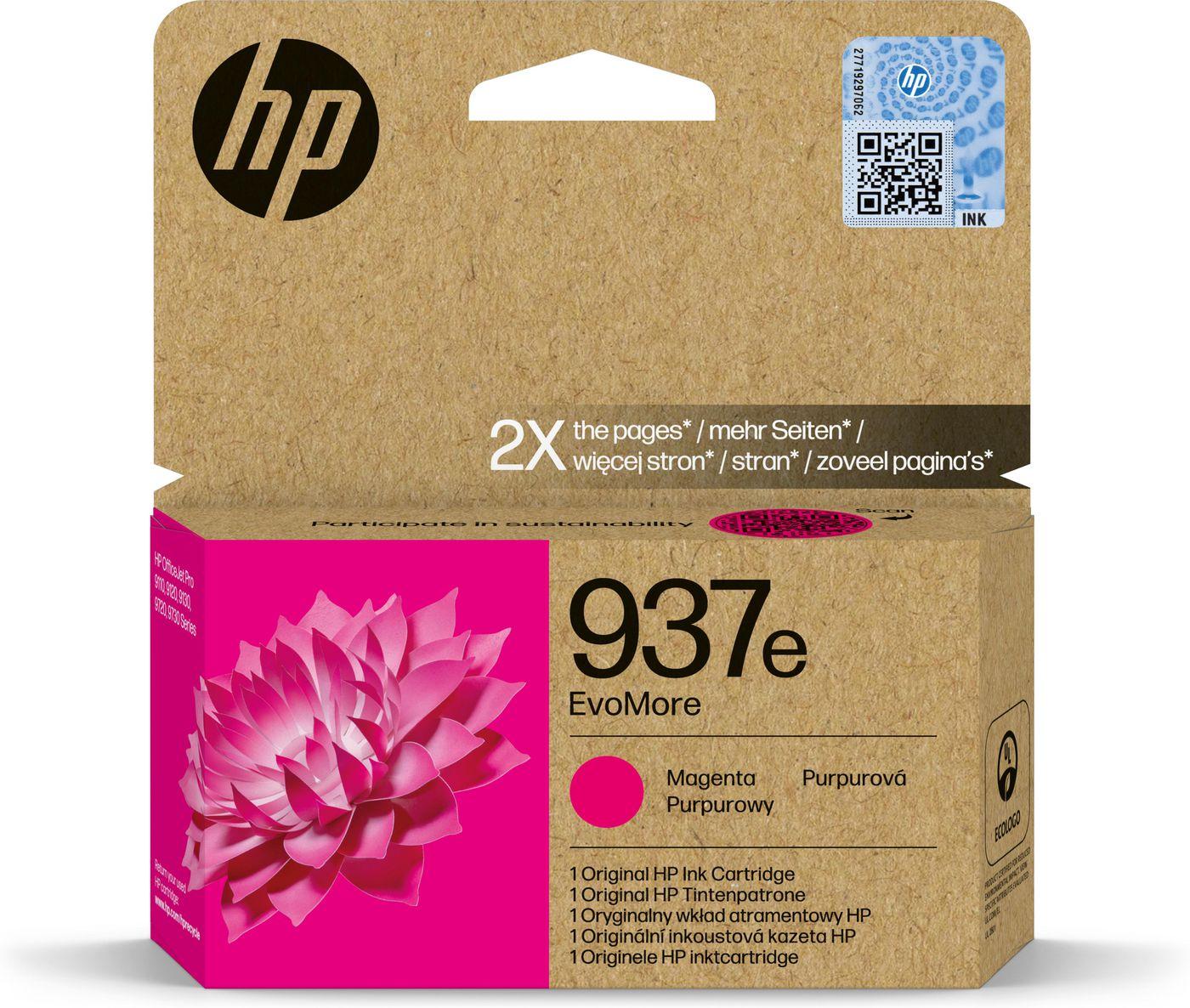 HP Cartuccia di inchiostro magenta originale 937e EvoMore (HP 937e EvoMore - Magenta - original - ink cartridge - for Officejet