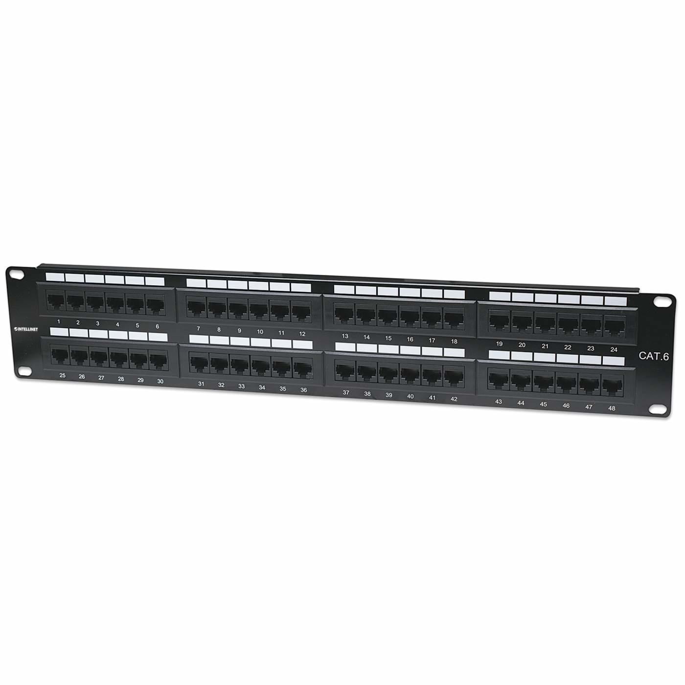 Intellinet 560283 pezzo di pannello 2U (CAT6 PATCH PANEL 48-PORT UTP- - 2U UNSHIELDED)