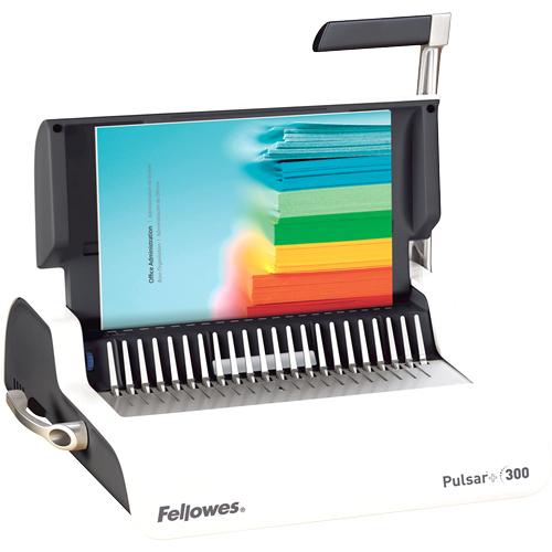 Fellowes Pulsar+ 300 300 fogli Grigio, Bianco (Fellowes Pulsar Manual Comb Binding Machine White/Grey 5627601)