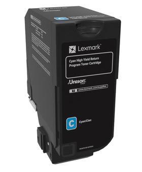 Lexmark 74C2HC0 cartuccia toner 1 pz Originale Ciano (CS725 CYAN HIGH YIELD RETURN PROGRAM)