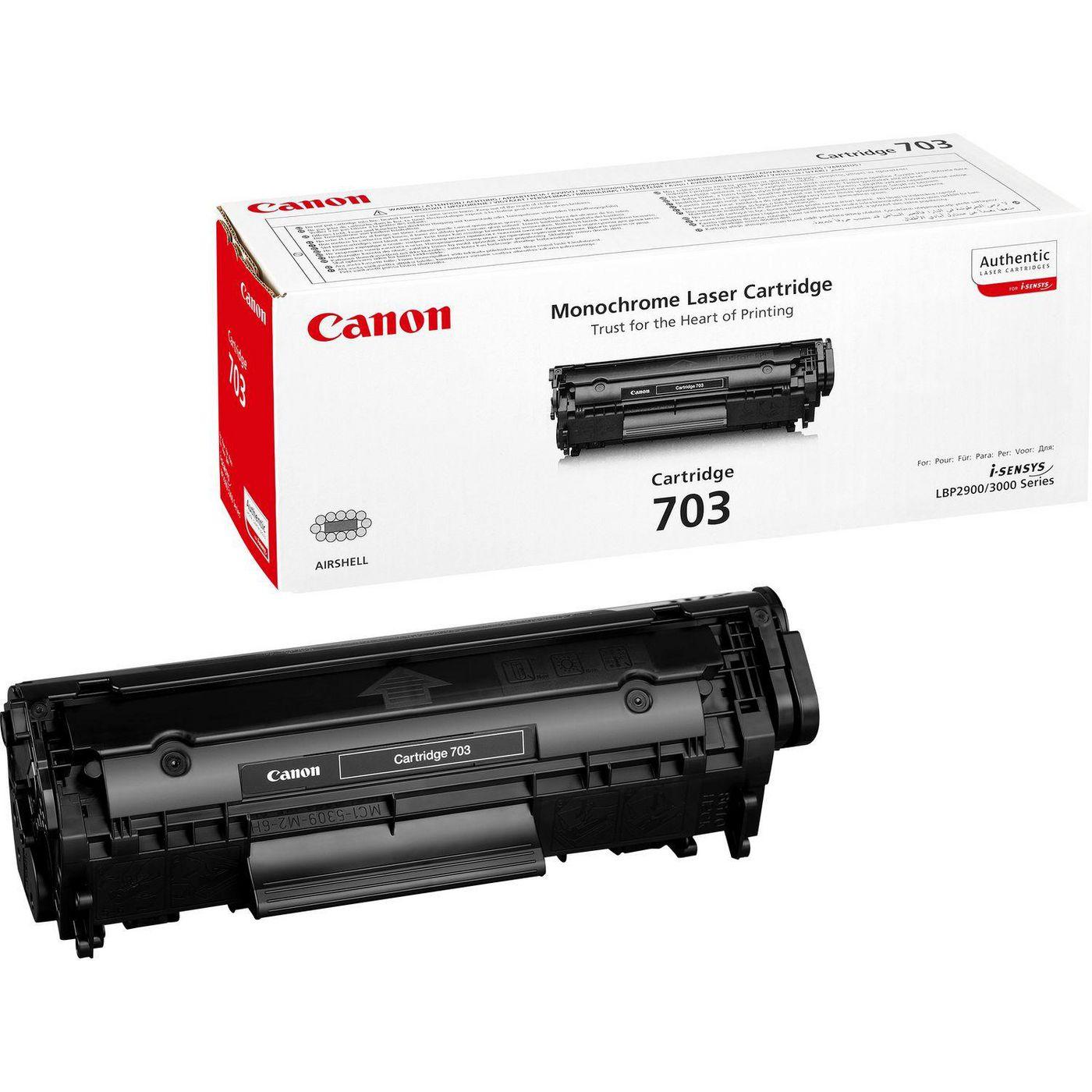 Canon 703 cartuccia toner 1 pz Originale Nero (CANON CRG703 BLACK TONER 7616A005AA)