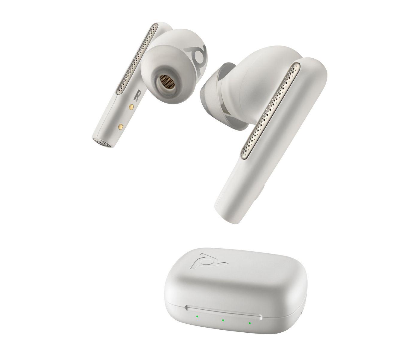 POLY Auricolari bianco sabbia Voyager Free 60 UC M + Adattatore BT700 USB-C + Custodia per ricarica di base (VOYAGER FREE 60 UC