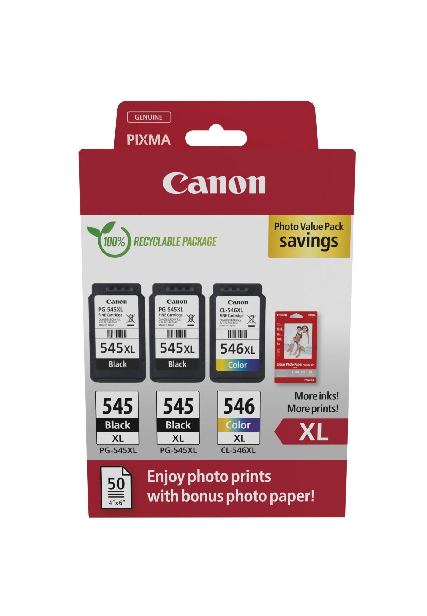 CANON CARTUCCIA INK PG-545XLX2 8286B015 /CL-546XL+CONF. FOGLI