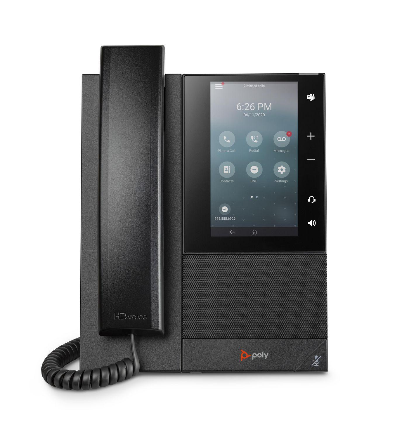 POLY Telefono multimediale aziendale CCX 505 con Open SIP e abilitato per PoE (POLY CCX 505 BMP SIP POE-E - )