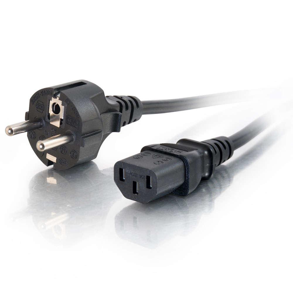 C2G 88543 cavo di alimentazione Nero 2 m CEE7/7 Accoppiatore C13 (C2G Universal Power Cord - str?mkabel)