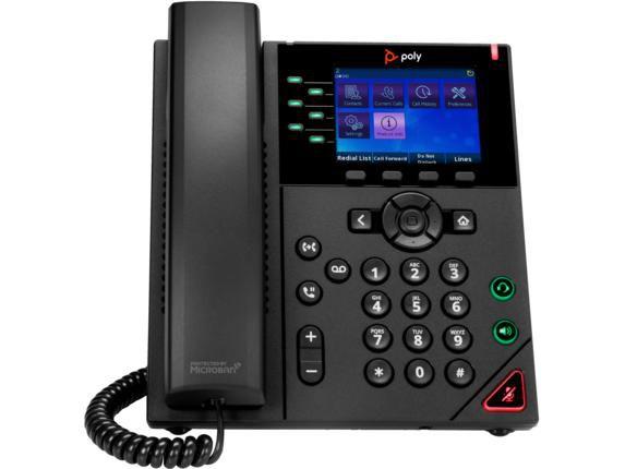 POLY Telefono IP VVX 350 a 6 linee abilitato per PoE (POLY VVX 350 6-IP PH POE-E - ) - Versione UK