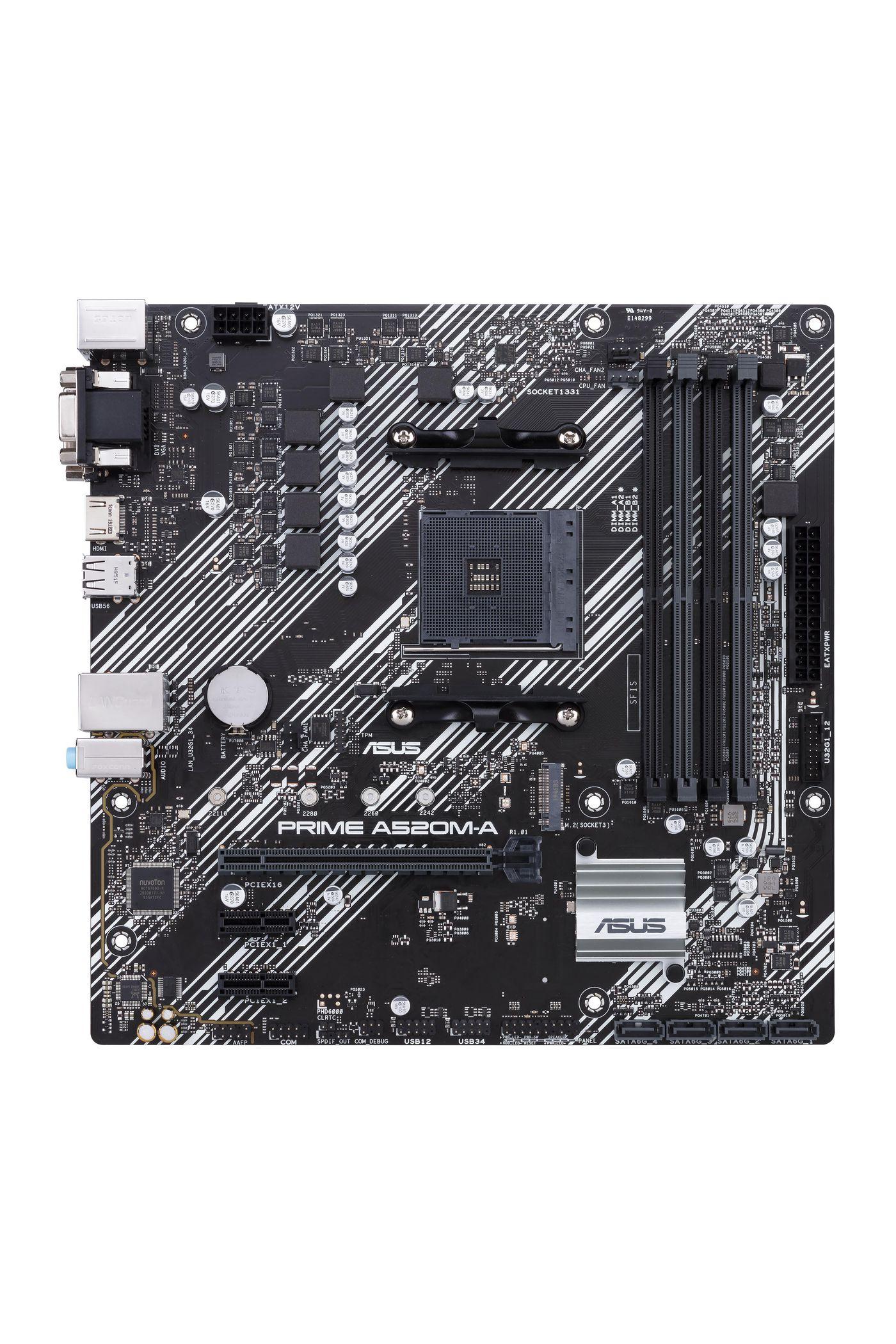 ASUS PRIME A520M-A II/CSM AMD A520 Socket AM4 micro ATX (Asus PRIME A520M-A II/CSM - Corporate Stable Model, AMD A520, AM4, Mic