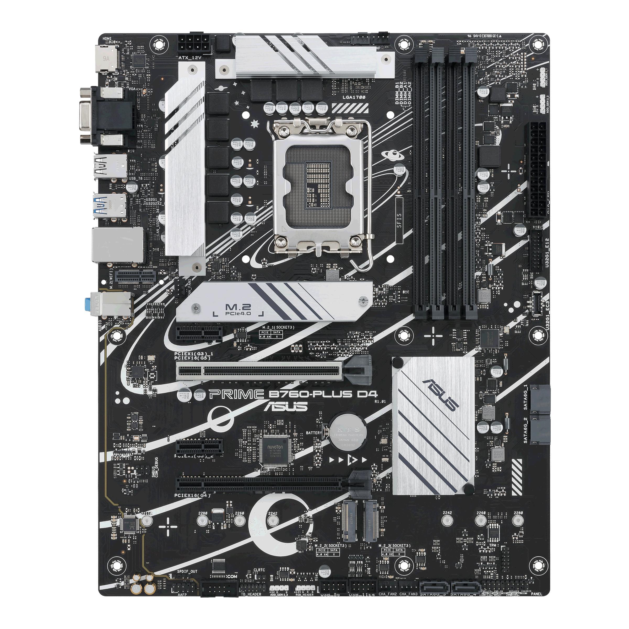 ASUS PRIME B760-PLUS D4 Intel B760 LGA 1700 ATX (Prime B760-Plus D4 Intel B760 - Lga 1700 Atx - Warranty: 12M)