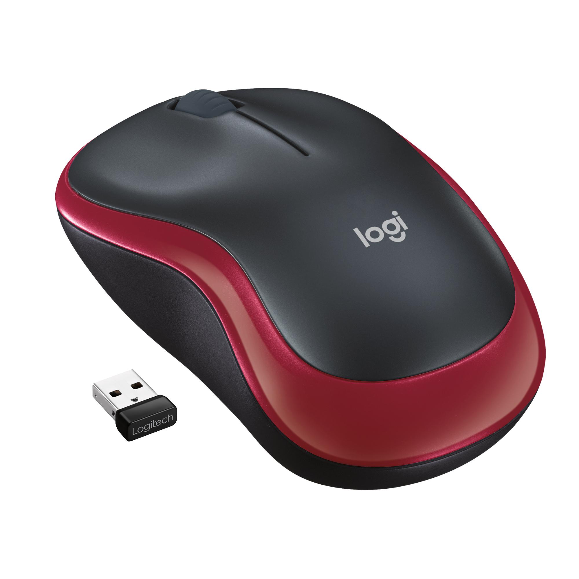 Logitech M185 (Logitech M185 Wireless Mouse, 2.4GHz with USB Mini Receiver, 12-Month Battery Life, 1000 DPI Optical Tracking, A