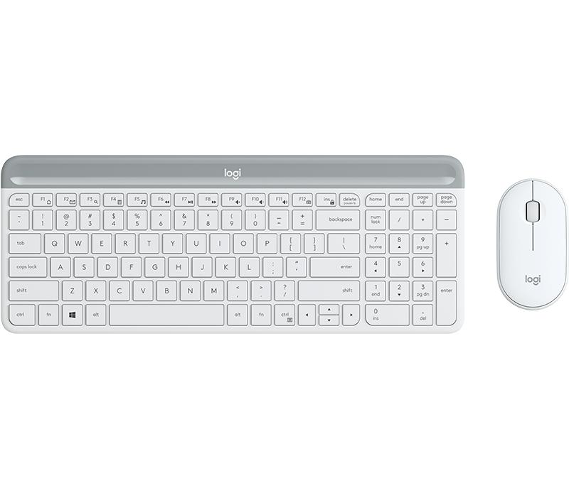 Logitech MK470 tastiera Mouse incluso RF Wireless QWERTY Inglese Bianco