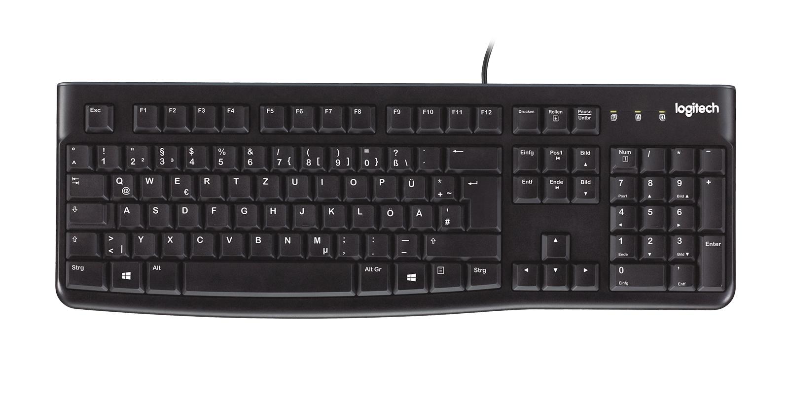 Logitech K120 tastiera USB Nordic Nero