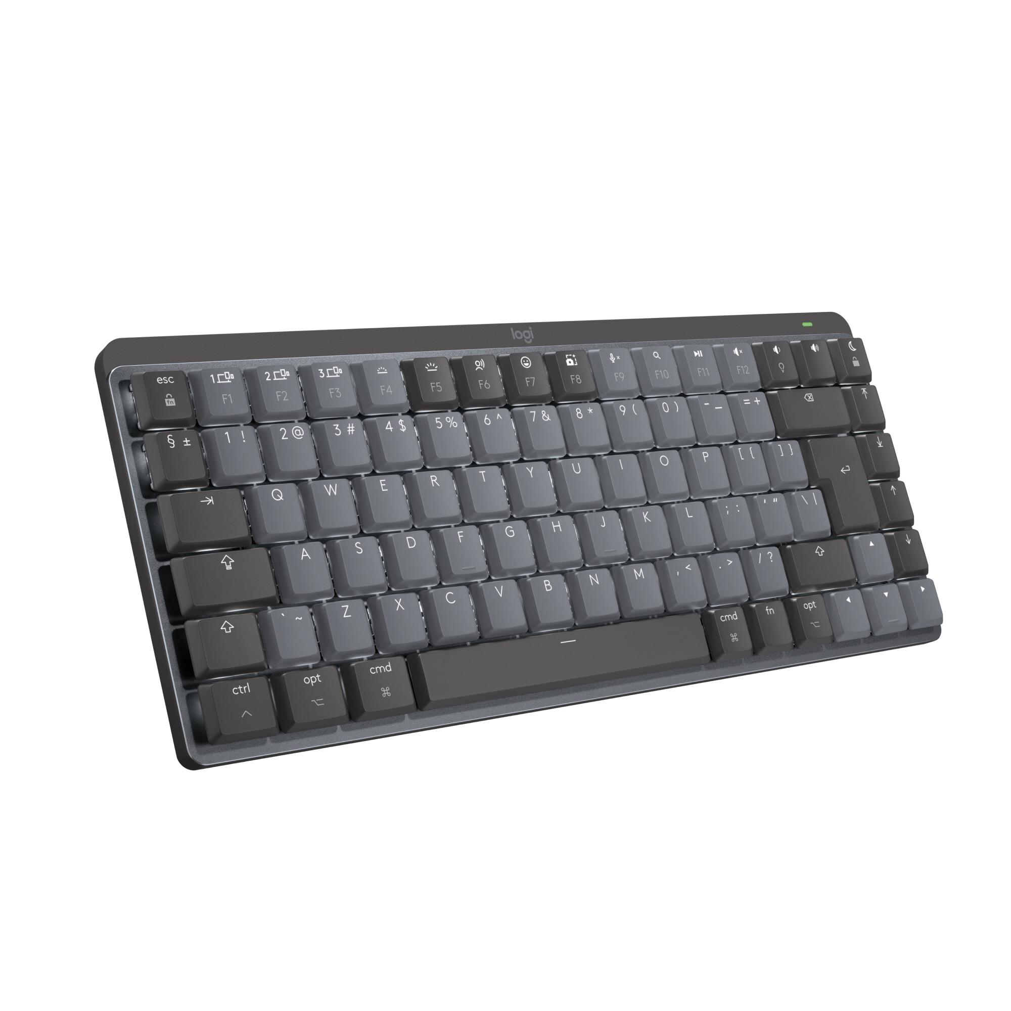 Logitech MX Mini Mechanical for Mac tastiera Bluetooth QWERTY US International Grafite, Grigio