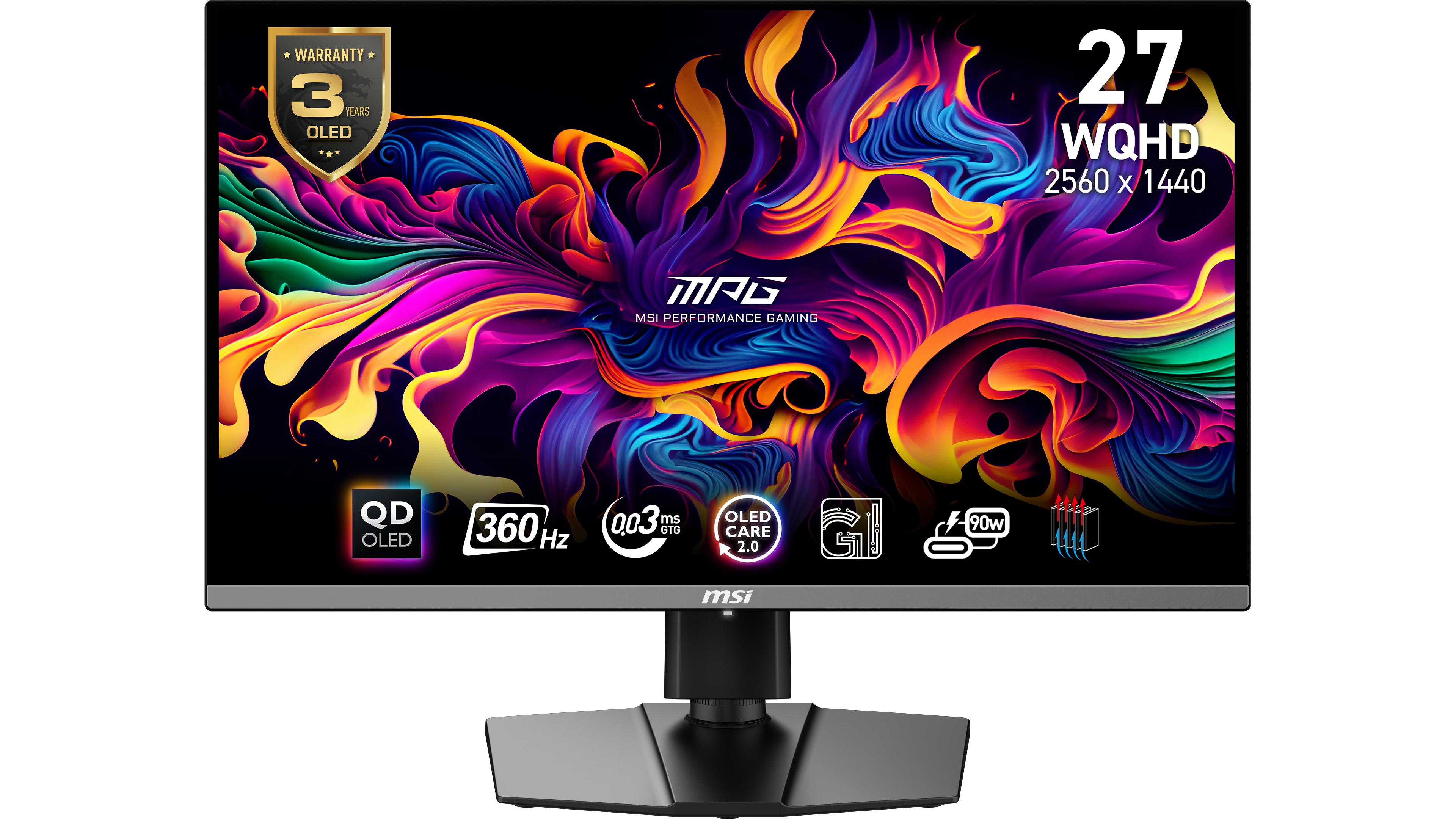 MSI MPG 271QRXDE QD-OLED Monitor PC 67,3 cm (26.5") 2560 x 1440 Pixel Wide Quad HD QDOLED Nero