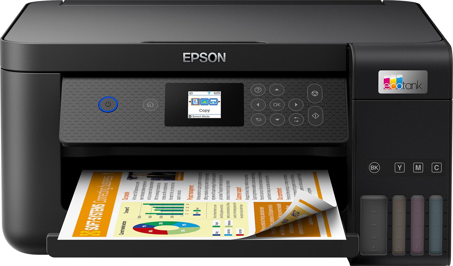 Epson EcoTank ET-2850 stampante multifunzione inkjet 3-in-1 A4 serbatoi ricaricabili alta capacità 5 flaconi inclusi pari a 1