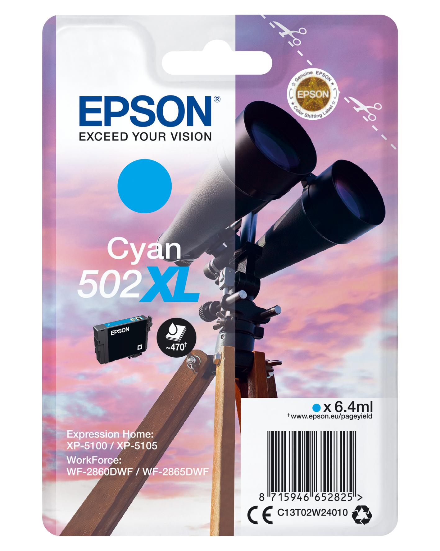 Inchiostro EPSON ciano 6,4 ml XP5100/5105, WF2860/2865, etichetta RFAM