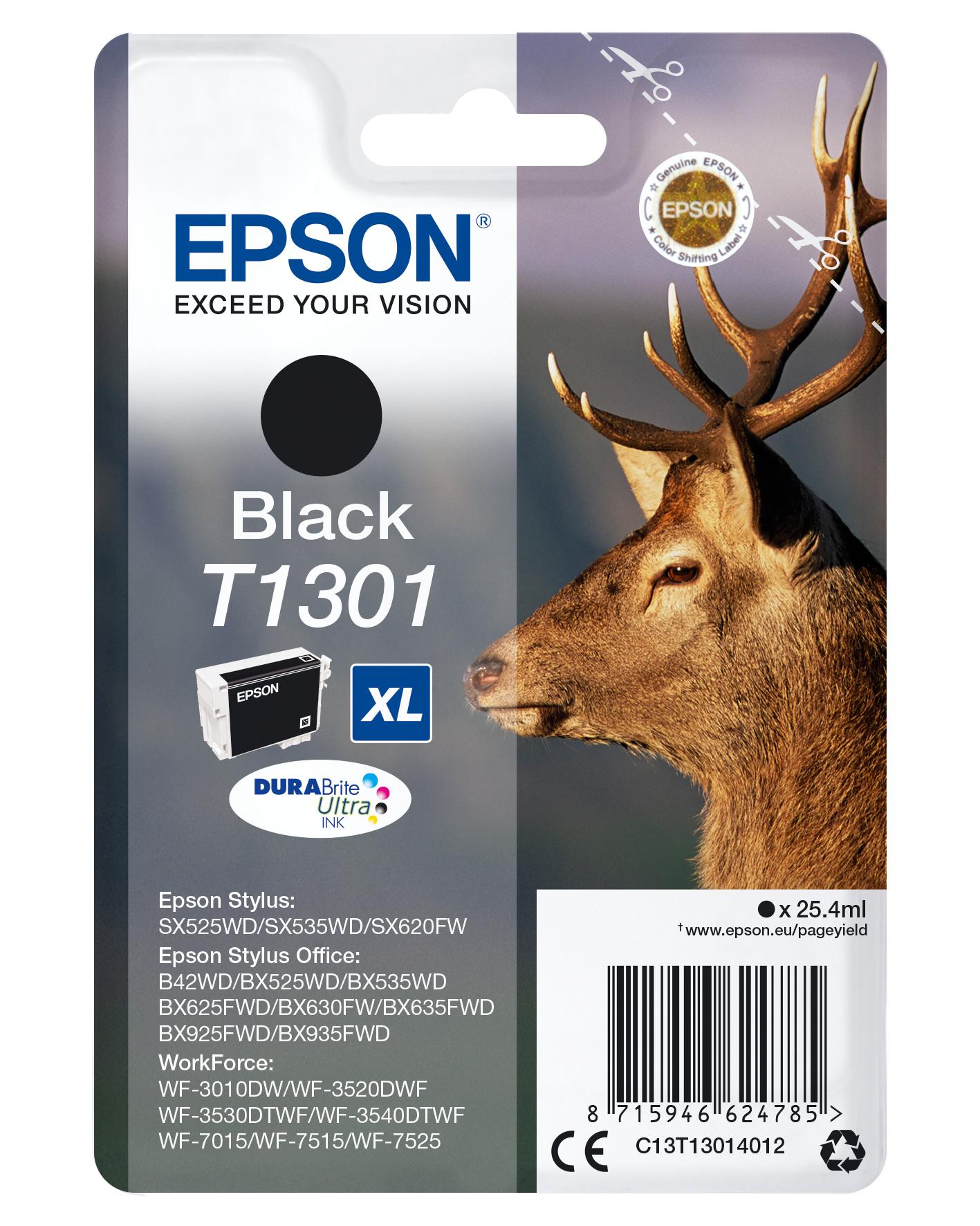 Epson Stag Cartuccia Nero (INK CARTR DURABRITE ULTRA BLACK - F/ SX620FW SX525WD BX525WD)