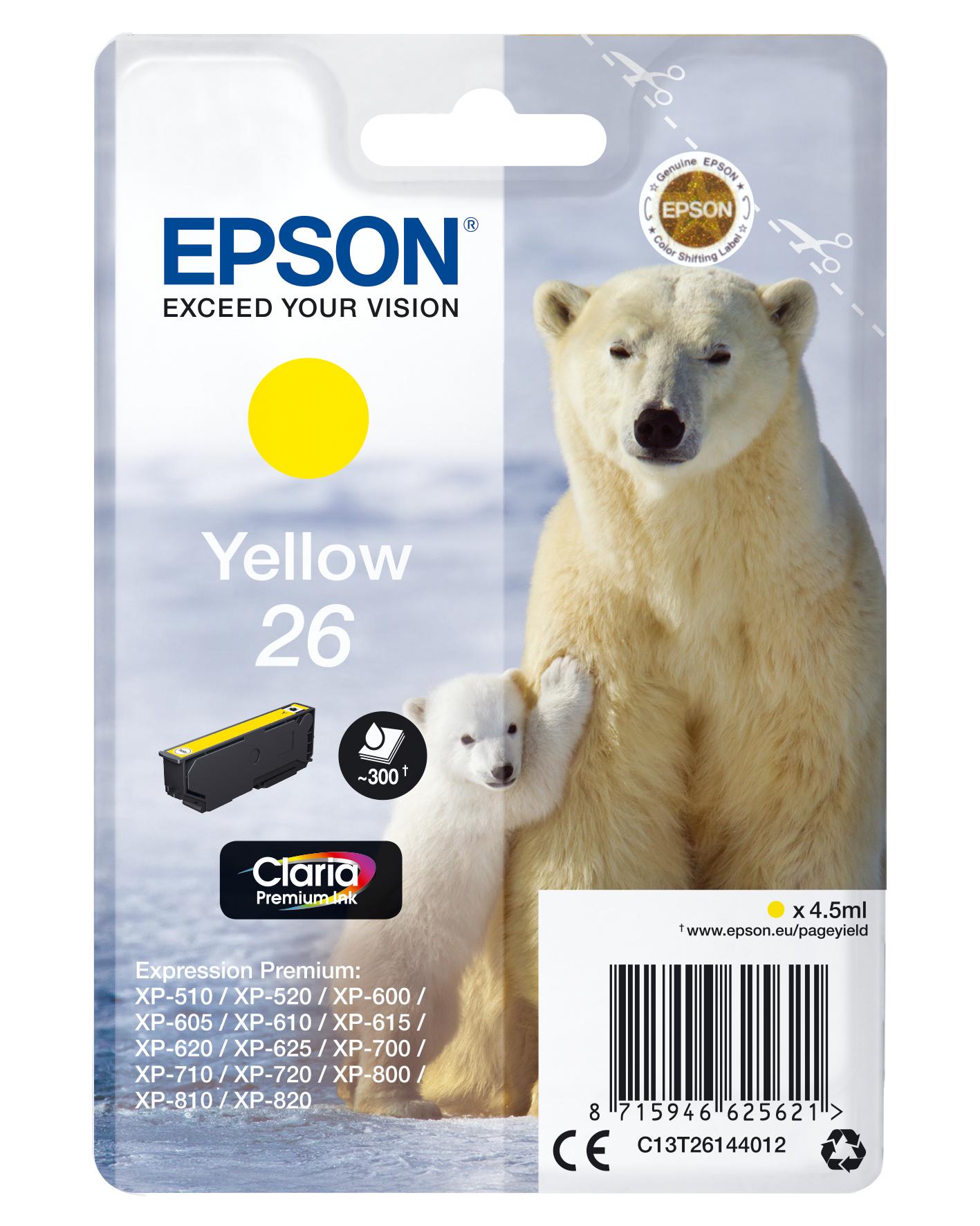 Epson Polar bear Cartuccia Giallo (EPS YELLOW 26 CLARIA INK)