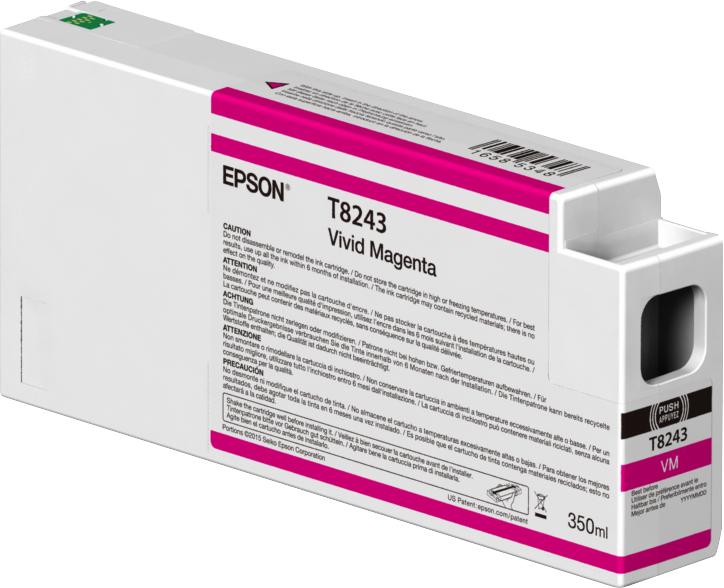 Epson Singlepack Vivid Magenta T824300 UltraChrome HDX/HD 350ml (Epson Ink Cartridges, UltraChrome HDX, Singlepack, 1 x 350.0 m