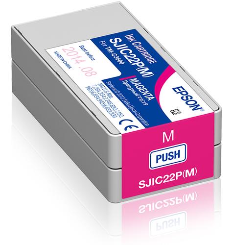 Epson SJIC22P[M]: Ink cartridge for ColorWorks C3500 [Magenta] (INK CARTRIDGE MAGENTA - FOR TMC3500)