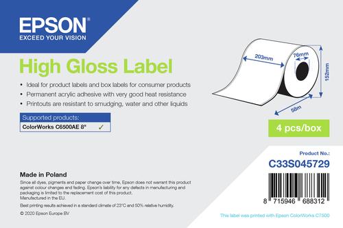 High Gloss Label-Continuous Roll-203mmx58m (1PZ)