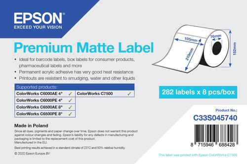 Epson Rotolo etichette, Carta normale, 105x210mm