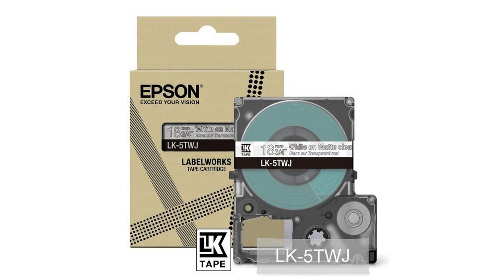 Epson LK-5TWJ Trasparente, Bianco