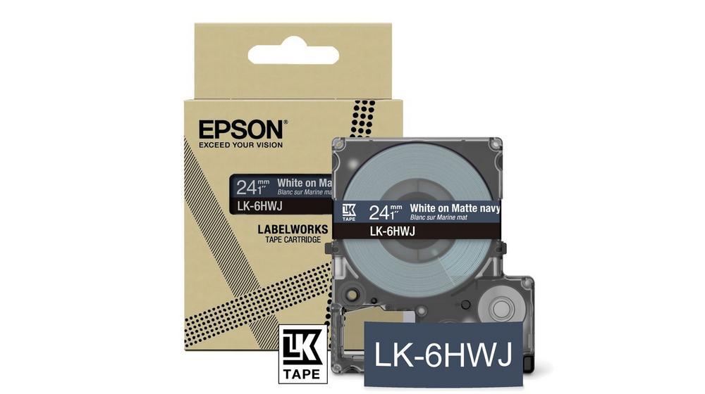 Epson LK-5HWJ Blu marino, Bianco