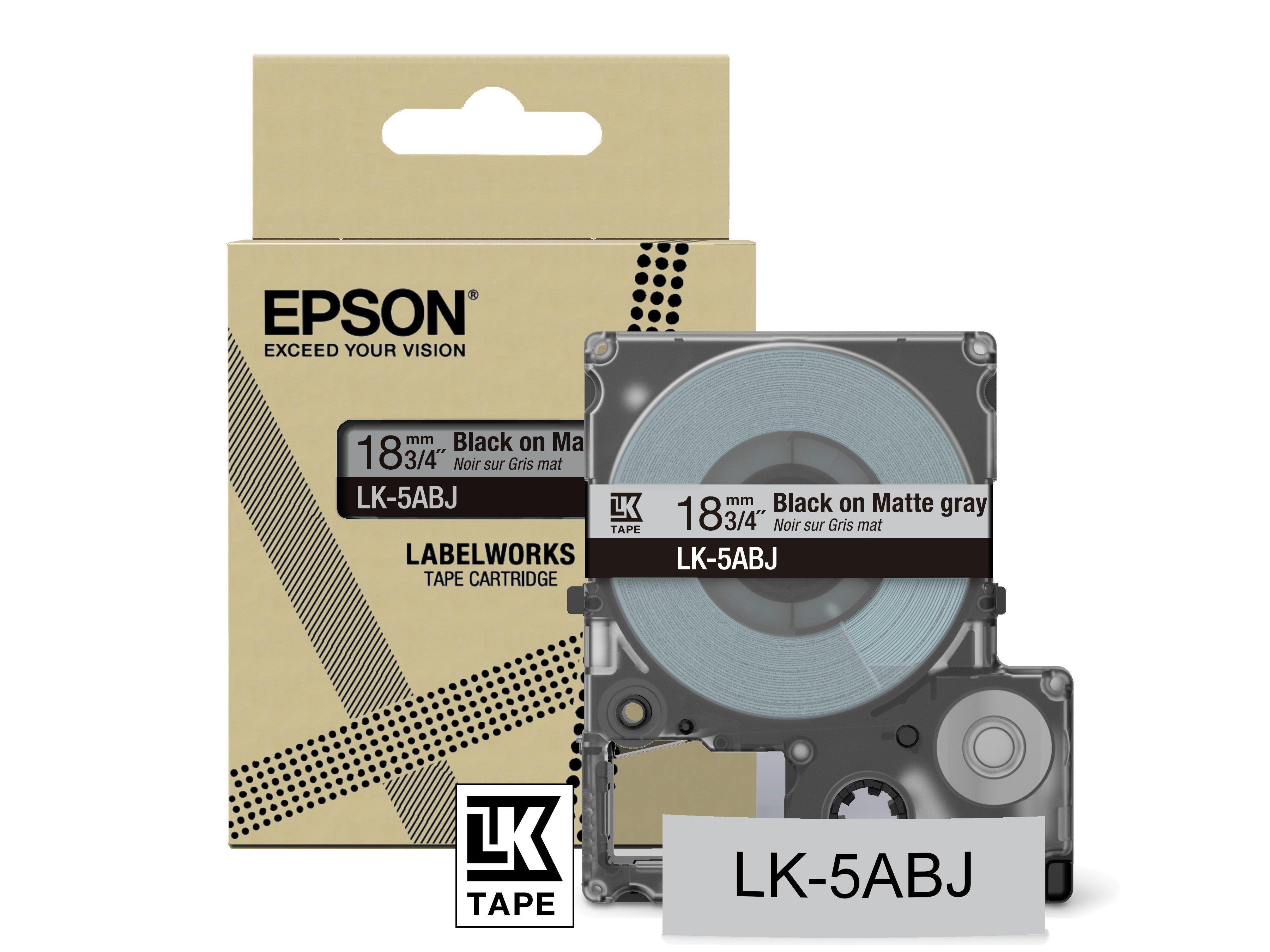 Epson C53S672087 nastro per etichettatrice Nero su grigio LK