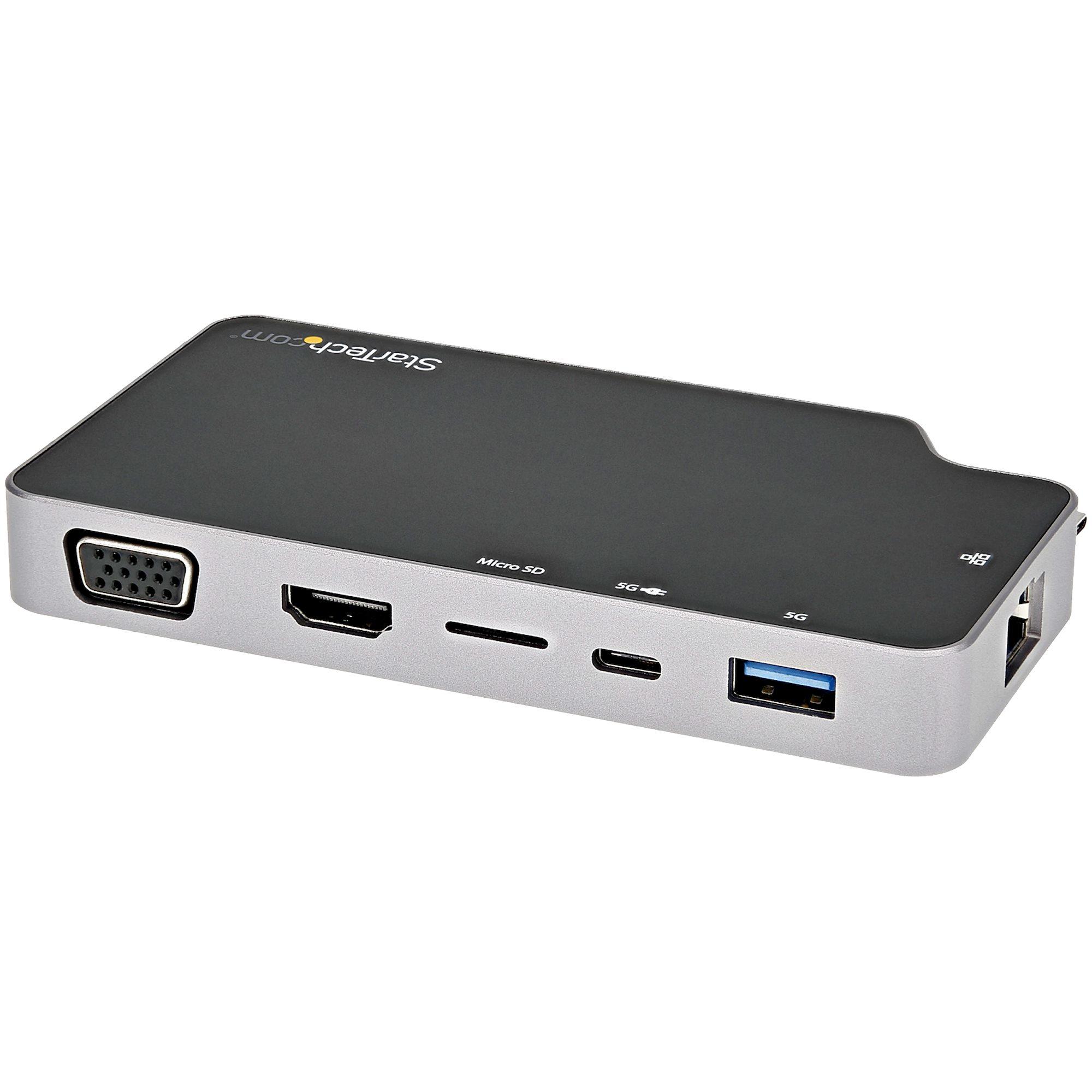 StarTech.com Adattatore Multiporta USB C - Convertitore USB-C a HDMI 4K o VGA con 100W Power Delivery Pass-through, 2 porte 10G