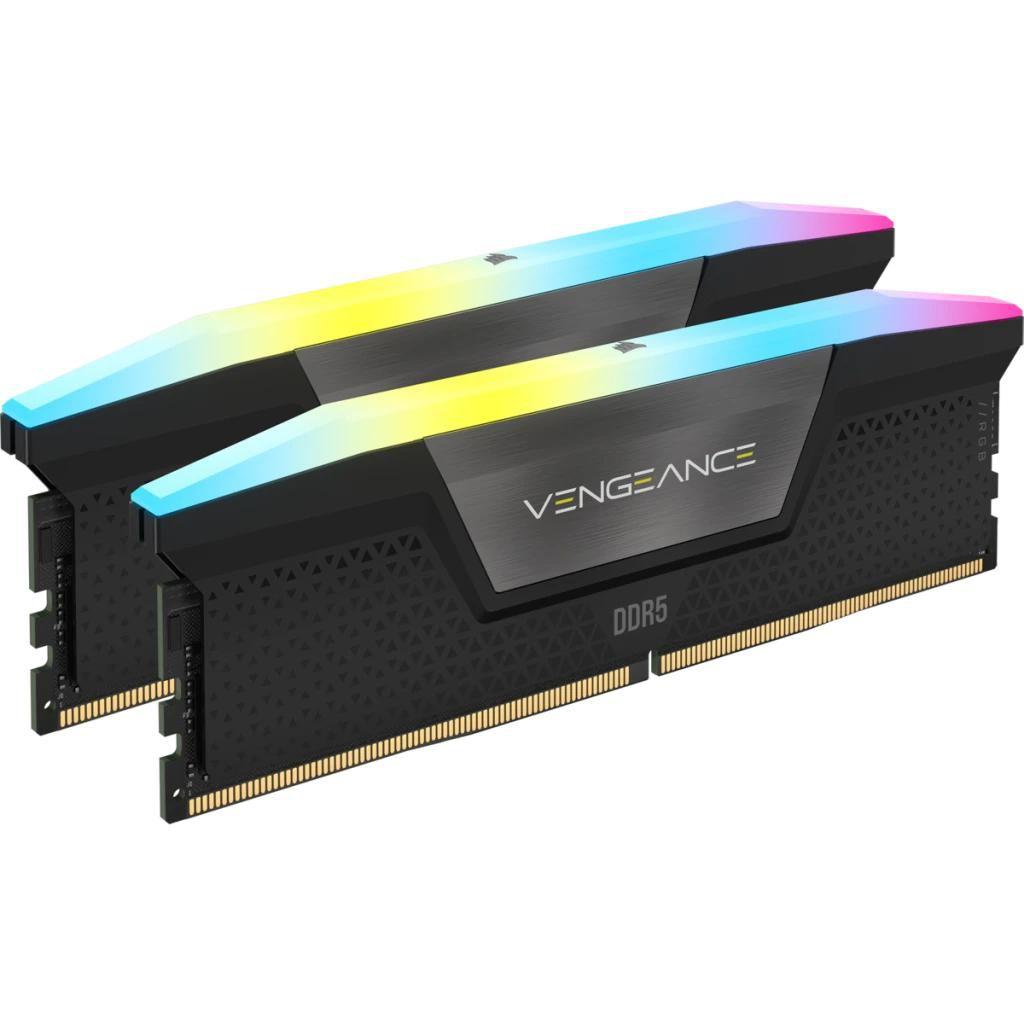 CORSAIR VENGEANCE RGB 48GB 2x24GB DDR5 7000MT/s DIMM senza buffer 36-44-44-114 XMP 3.0 Nero Diffusore di calore 1,4V