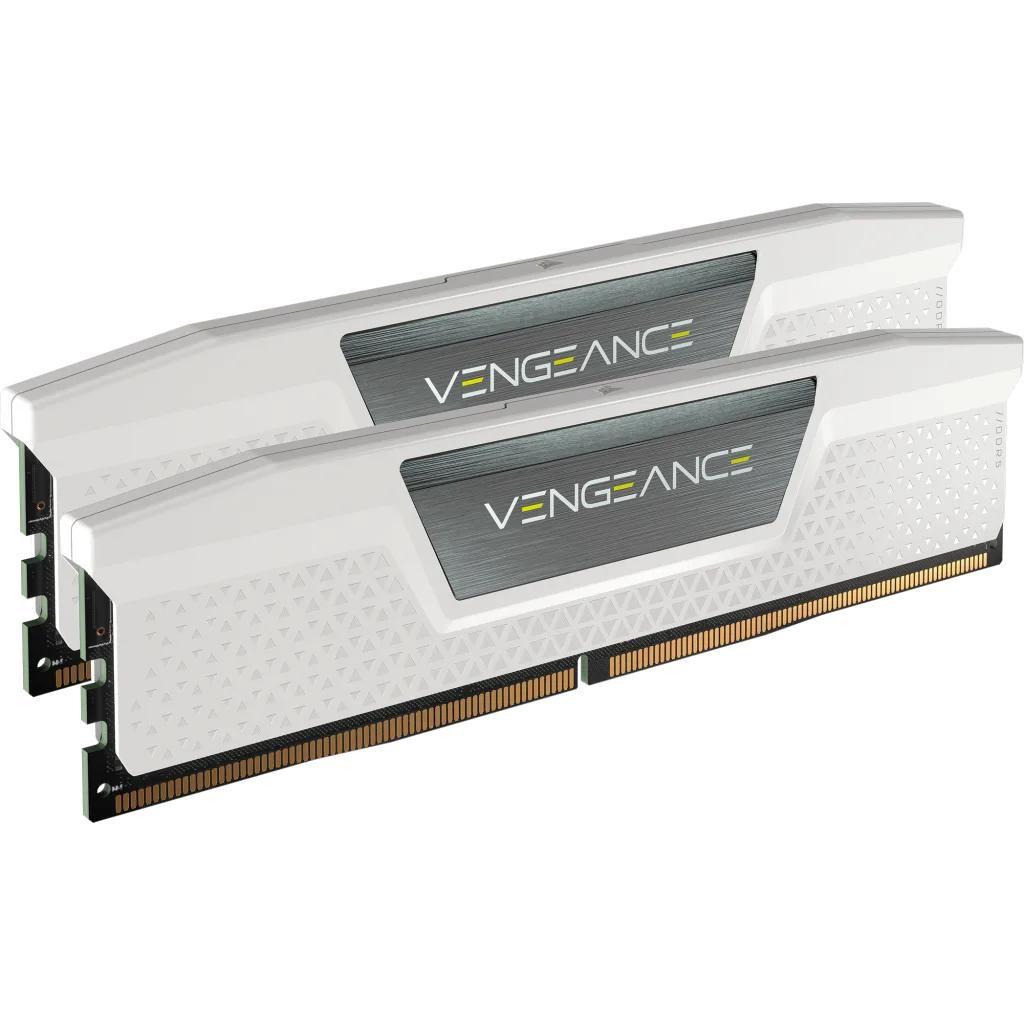 KIT BARRETTES MÃƒâ€°MOIRE 32GO (2X16GO) DIMM DDR5 CORSAIR VENGEANCE PC5-44800 (5600 MHZ) CL40 (BLANC)