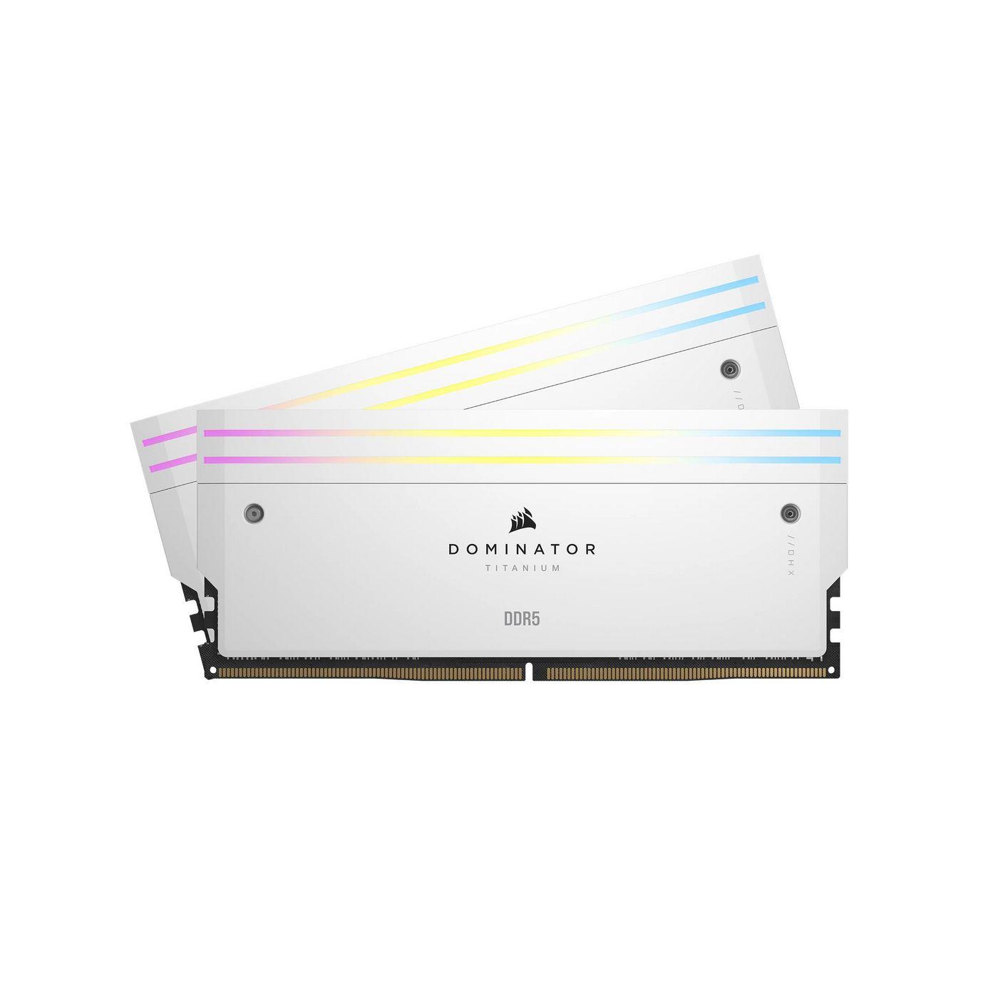 DIMM - 96 GO (KIT DE 2 X 48 GO) - DDR5 6400 MHZ C32 - XMP 3.0 - RGB - BLANC