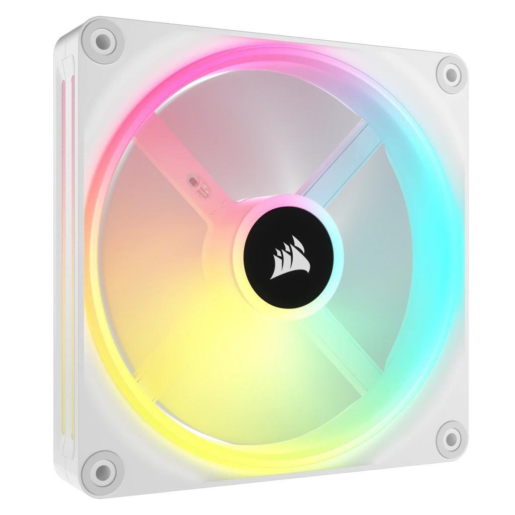 Corsair iCUE LINK QX140 14cm PWM RGB Case Fan 34 RGB LEDs Magnetic Dome Bearing 2000 RPM White Single Fan Expansion Kit