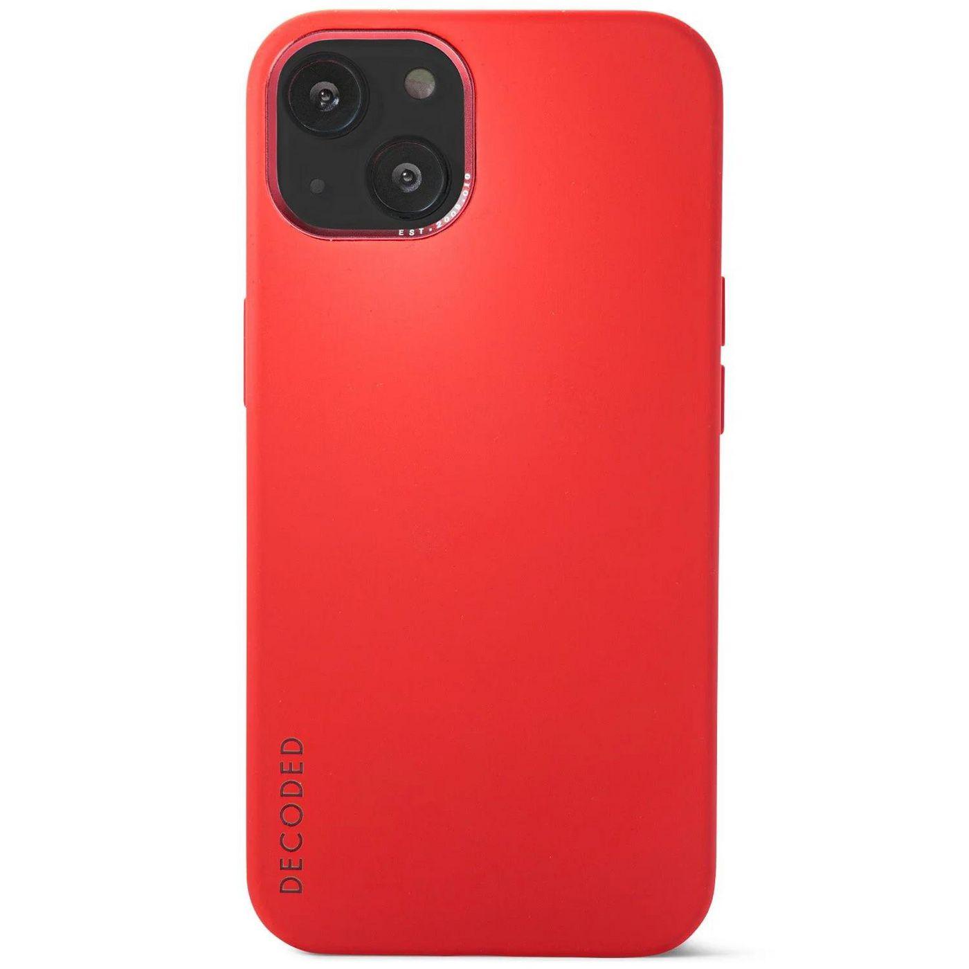 Decoded Cover Posteriore in Silicone per iPhone 13 Rosso Mattone