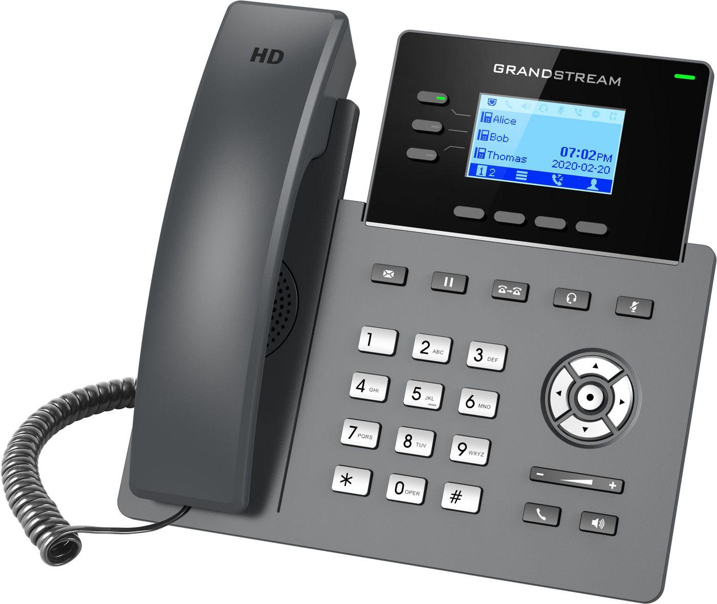 Telefono IP Nero 3 Linee Lcd