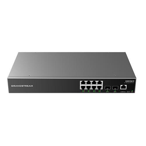 Grandstream GWN7801P - switch L2 8 porte PoE 120W 2 sfp. Utilizzabile con il controller GWN sia in Cloud che on premise