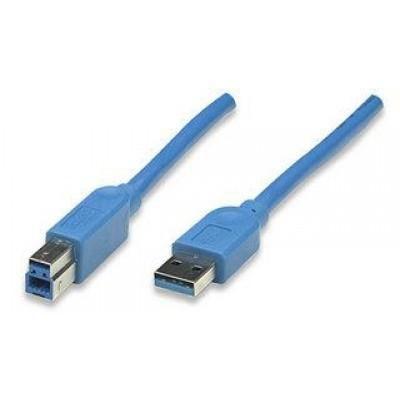 Cavo USB Techly Techly Cavo USB3.0 spina tipo A/spina tipo B 0.5m blu