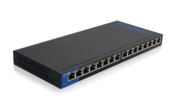 Linksys LGS116-UK switch di rete Non gestito Gigabit Ethernet [10/100/1000] Nero (LINKSYS UNMANAGED - SWITCHES 16-PORT)