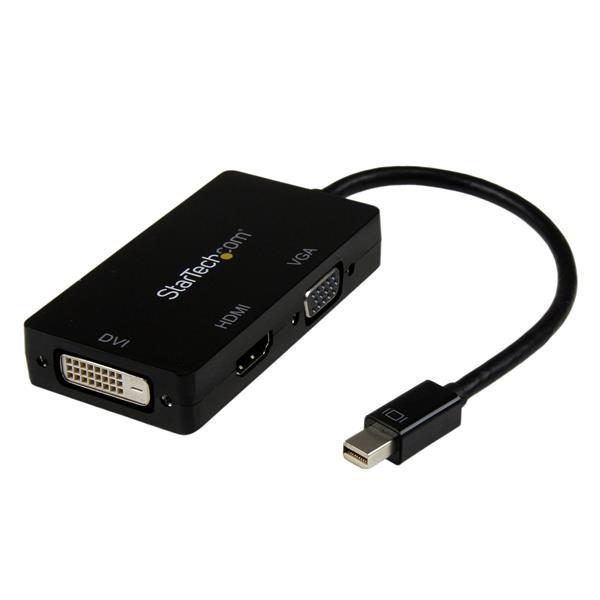 Adattatore Mini DisplayPort da viaggio VGA/DVI/HDMI - Convertitore mDP 3 in 1