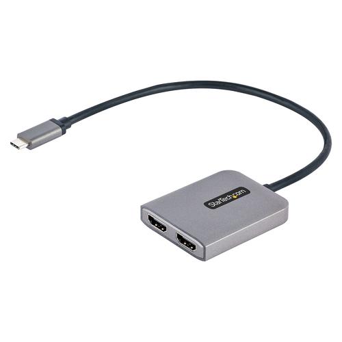 StarTech.com Adattatore USB-C HDMI - USB C HUB MST a Doppio HDMI 4K 60Hz - Convertitore USB Type-C a Multi Monitor HDMI per Not