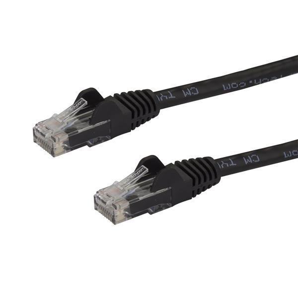 StarTech.com Cavo patch antigroviglio UTP RJ45 Cat6 Gigabit 15 m nero - Cavo patch 15 m (15M BLACK SNAGLESS CAT6 UTP PAT - CABL